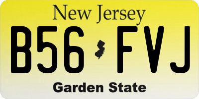 NJ license plate B56FVJ