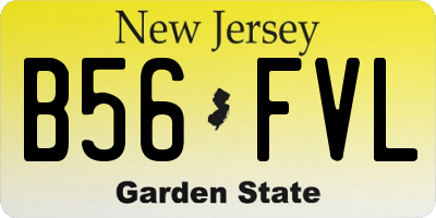 NJ license plate B56FVL