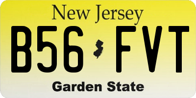 NJ license plate B56FVT