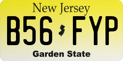 NJ license plate B56FYP