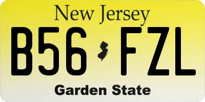 NJ license plate B56FZL