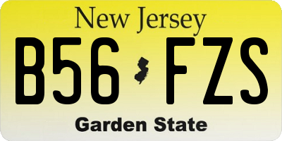 NJ license plate B56FZS