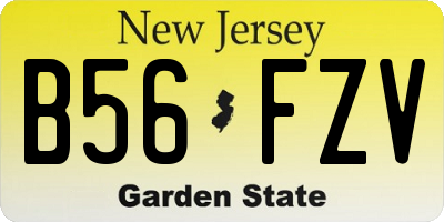 NJ license plate B56FZV