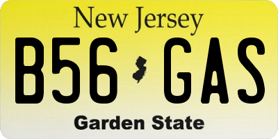 NJ license plate B56GAS