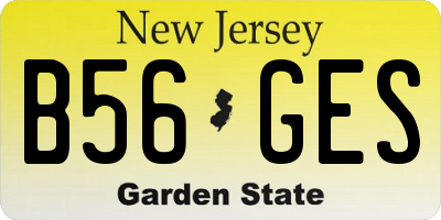 NJ license plate B56GES