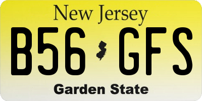 NJ license plate B56GFS