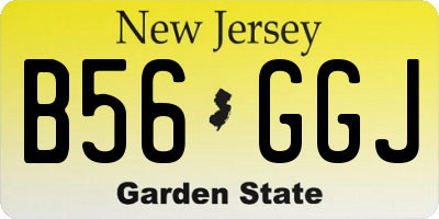 NJ license plate B56GGJ