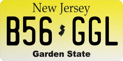 NJ license plate B56GGL