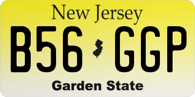 NJ license plate B56GGP