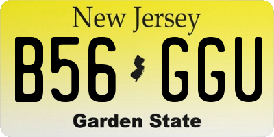 NJ license plate B56GGU