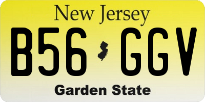 NJ license plate B56GGV