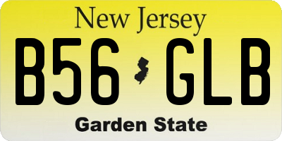 NJ license plate B56GLB