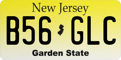 NJ license plate B56GLC