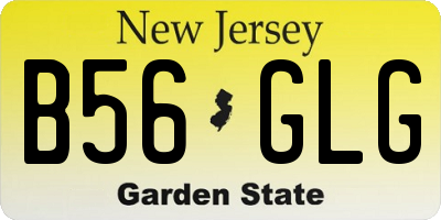 NJ license plate B56GLG