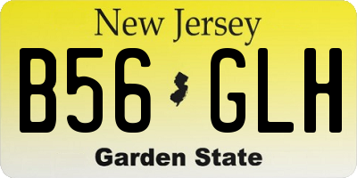 NJ license plate B56GLH