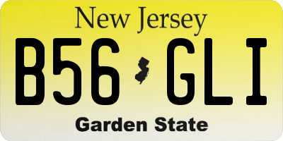 NJ license plate B56GLI
