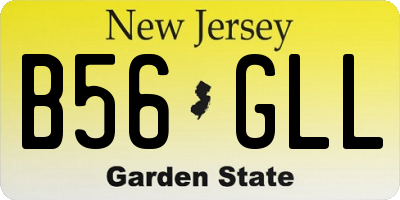 NJ license plate B56GLL