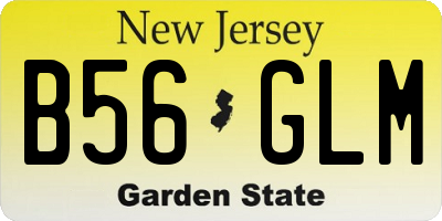 NJ license plate B56GLM