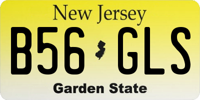 NJ license plate B56GLS