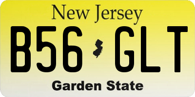 NJ license plate B56GLT