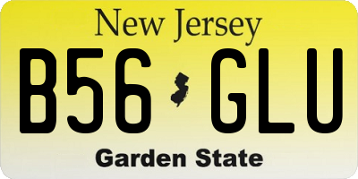 NJ license plate B56GLU