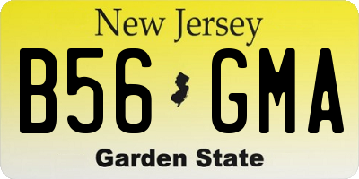 NJ license plate B56GMA