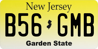 NJ license plate B56GMB