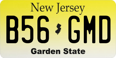 NJ license plate B56GMD