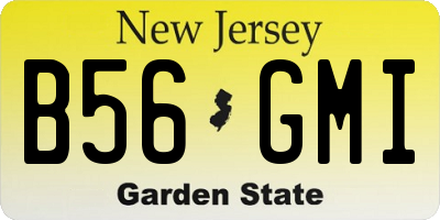 NJ license plate B56GMI