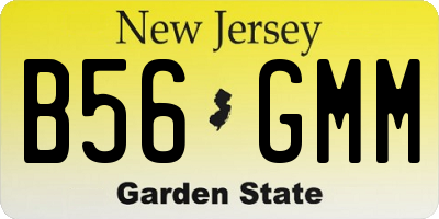 NJ license plate B56GMM