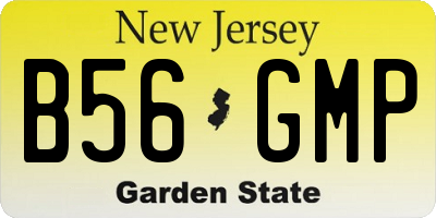 NJ license plate B56GMP