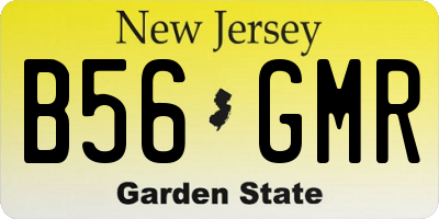 NJ license plate B56GMR