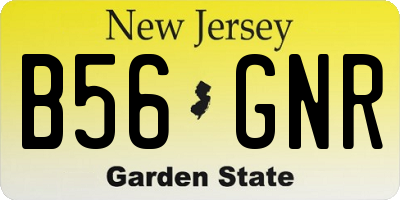 NJ license plate B56GNR