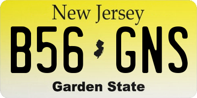NJ license plate B56GNS