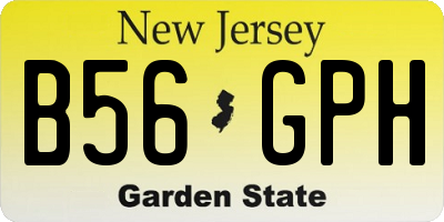 NJ license plate B56GPH