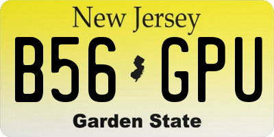 NJ license plate B56GPU