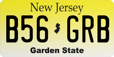 NJ license plate B56GRB