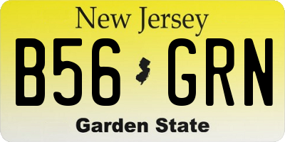 NJ license plate B56GRN