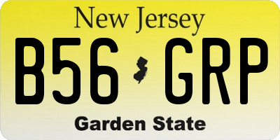 NJ license plate B56GRP