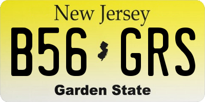 NJ license plate B56GRS