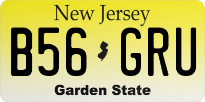 NJ license plate B56GRU
