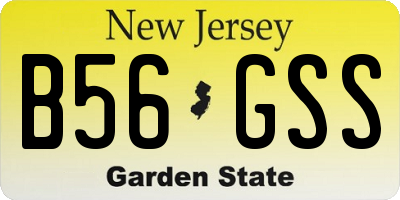 NJ license plate B56GSS