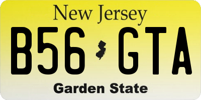 NJ license plate B56GTA
