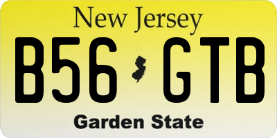 NJ license plate B56GTB