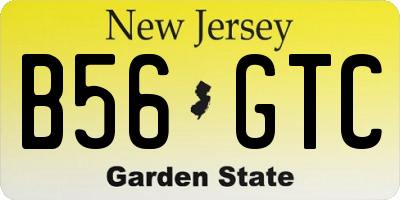NJ license plate B56GTC