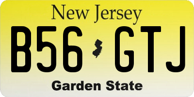 NJ license plate B56GTJ