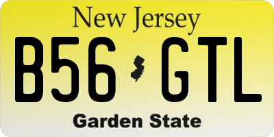 NJ license plate B56GTL