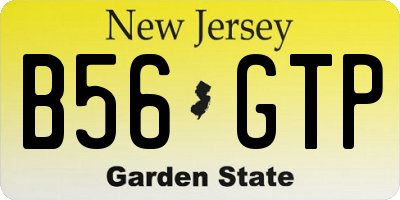 NJ license plate B56GTP