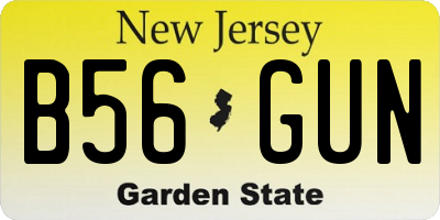 NJ license plate B56GUN