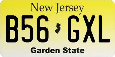 NJ license plate B56GXL